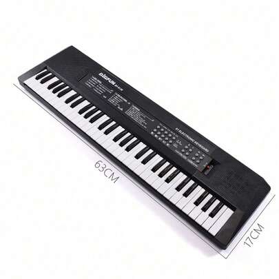 1 Pc Of 61 - Key Advanced Electronic Keyboard With A Microphone. Measuring 63 Cm, This Multi - Functional, Entry - Level Instrument Is Suitable For Ch