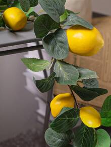 1/3 piezas Decoración navideña artificial Planta de vid de limón con hojas verdes, material de fibra de poliéster, 63 cm/24.8 pulgadas, planta artificial, flor artificial, decoración de habitación, decoración de mesa, decoración de jardín, suministros de decoración de habitación, decoración de restaurante, decoración de cuatro estaciones, decoración de temporada de bodas, decoración de temporada de graduación, decoración del hogar.