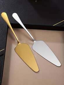 1 pièce/2 pièces Ensemble de couteau à gâteau et pelle en acier inoxydable, couteau à pain et pelle à pizza, couteau à dessert, convient pour la cuisine, les restaurants, les hôtels, les mariages, les anniversaires, les fêtes