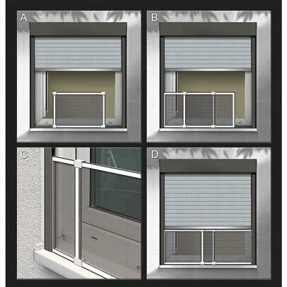 Schellenberg 50810 Moustiquaire coulissante pour fenêtres avec volets (maximum 142 x 50 cm)