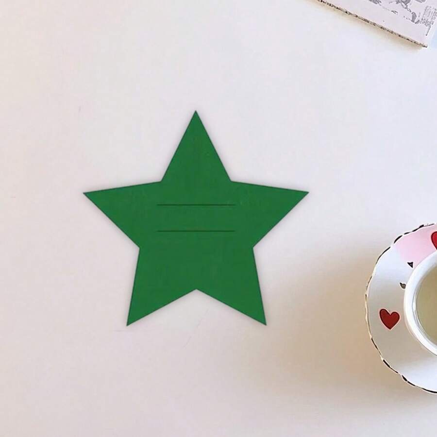 Porta cubiertos de fieltro en forma de estrella, soporte para utensilios navideños para cenas y fiestas, decoración festiva de mesa. - Verde militar - Ver 1