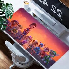 1pc Extra Large  Cartoon Mouse Pad - Rubber Material, Oblong Rectangle Shape, Stitched Edges, Non- & Washable Desk Mat For Computer, Office & Gaming Setup