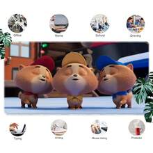 1pc  Cartoon Gaming Mouse Mat Pad - Multi Size Cartoon Design Desk Mat, Non- Base & Stitched Edges, For Office, Gaming, Study & Computer Accessories, Gift For  Fans, Kids & Family