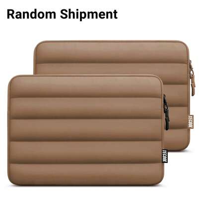 TECOOL Fluffy Protective Laptop Sleeve, Fits 13.5/14/15/16 Inch Laptops, Compatible With MacBook Air 13/15 M1/M2 (2012-2023), Pro 13/14/15 (2010-2022), 14-16 Inch HP Chromebook And Surface Laptops, Soft Plush Lining, Water-Resistant, Brown