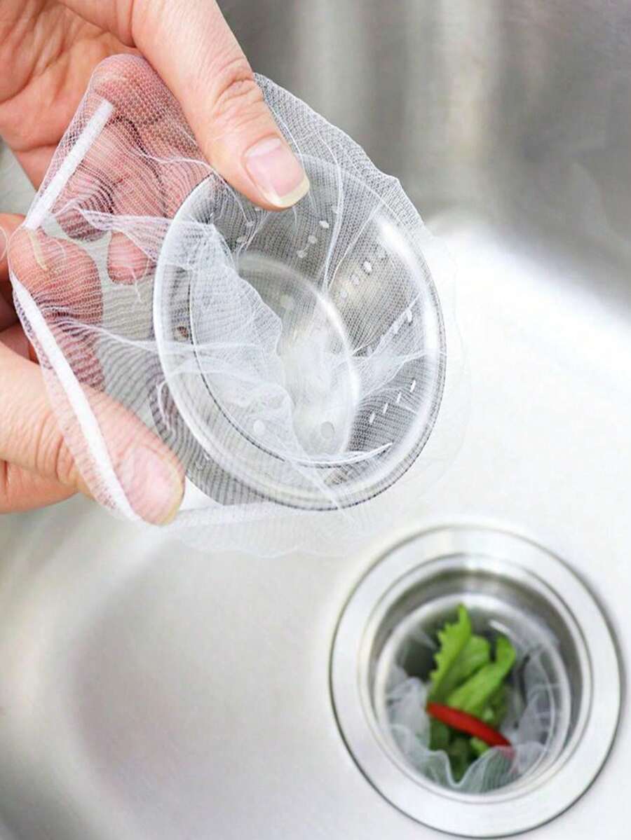 30/100/200 buc filtru pentru chiuvetă, filtrează reziduurile, previne blocarea canalizării, bucătărie, baie și articole de uz casnic