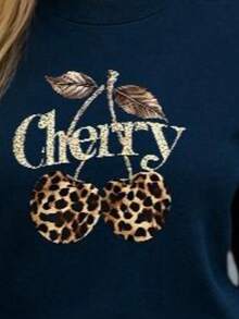 Conjunto de pants  Sudadera y pantalón  Felpa suave  Cuello redondo Estilo cómodo  Conjunto deportivo - Azul Marino - Ver 2