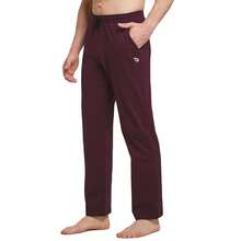 Baleaf Men's Sweatpants Casual Lounge Cotton Pajama Yoga Pants Open Bottom Straight Leg Male Sweat Pants With Pockets{"Size_name":"X-Large","Color_name":"A-WineRed"} - FWineredss - 查看 1