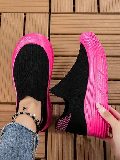 Zapatos casuales cómodos para mujer, con suela gruesa, diseño elegante, aptos para todas las estaciones, zapatillas de moda