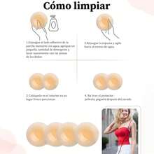 ¡Recomendado2 Pares Cubiertas para Pezones, Cubre Pezones para Mujer, Copas de Silicona para Busto, Pezoneras Adhesiva, Pezoneras de Silicona, Nipple Cover, con Caja de Almacenamiento, Kit de Viaje¡Top de Temporada - 1 - Ver 4