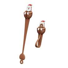 2Pcs Santa-Style Hanger Set Fireplace Wreath Hooks With Adhesive,Reusable Elastic Silicone Hooks Ideal For Christmas Wreaths,Stockings,And Wall Decorations