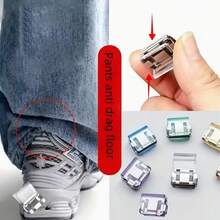 Unsichtbare Beinclips - nahtloser verdeckter Verschluss, verhindert Schleifen und Stolpern, einfach zu installierende Jeans- und Lässig Hosen-Versteller, in verschiedenen Farben erhältlich, hochwertige, dauerhafte Verschlüsse, Taillenzuziehende Kleidungsaccessoires, Taillenverstärker, glatt verarbeitetes Accessoire, transparente Hülle, Anti-Stolper, verdeckte Verschlüsse - Verschiedenfarbig - Übersicht 7