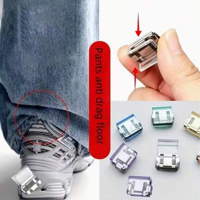 Unsichtbare Beinclips - nahtloser verborgener Schnallenverschluss, um Schleifen & Stolpern zu verhindern, einfach zu installierende Jeans- & Hosenadapter, gemischte Farben, hochwertige dauerhafte Verschlüsse, Taillenerweiterung Bekleidungszubehör, Hosenbund Taillenerweiterung, glatte Oberfläche Accessoire, kristallklare Verkapselung, Stolperprävention, unauffälliger Verschluss, robuste Verschlüsse, nahtlose Anpassung, Mode-Enthusiasten