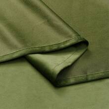 2 Panel Vintage Velvet Curtains, Back Tab Curtains For Living Room, Bedroom And Dining Room, Soft Drape With Good Home Decoration Curtains - 橄欖綠 - 查看 6