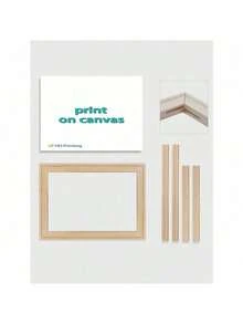 Set Of 3 Framed Abstract Nature Canvas Prints - Desert & Palm Leaves, Mid-Century Modern Boho Decor, Waterproof Wall Art For Living Room, Bedroom, Office, And More - 3PCS - View 5