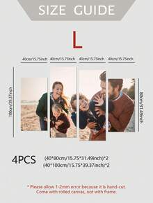 4pcs Personalized Frameless Photo Canvas Posters, Customized Canvas Art Wall Decor, Share Your Precious Memories And Cherished Moments, Perfect Gift For Family And Friends, Valentine's Day Decoration, Wall Art, Home Decor, Multi-Functional, Mildew-Proof, Decorative, Exquisite, Fashionable, High-Quality, Cute, Modern, Customized, Unique, Personalized, Ideal Gift For Him - Multicolor - View 14