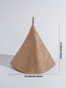 1pc Shiny Teapot Cozy, Dessert Tray Cover, Fabric Lid - Multicolor - View 3