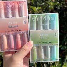 4pcs Morandi Highlighter Ins-Style Soft-Headed Markers For Girls' Hearts, Colorful Marking Pens, High-Value Eye-Friendly Journaling Pens.