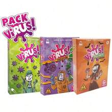 Trò chơi bài Virus, Trò chơi bài Virus Goliath, Trò chơi bài vui nhộn lây lan, Trò chơi bài gia đình thú vị, Đêm tiệc vui nhộn nhanh chóng cho 2-6 người! Trò chơi chiến lược dành cho gia đình và người lớn, Vui nhộn và cạnh tranh khốc liệt, Thích hợp làm quà tặng Halloween, Giáng sinh, trò chơi cờ bàn, quà tặng ngày lễ! - Nhiều màu - Xem 1