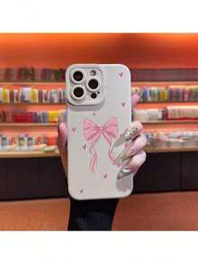 Handyhülle mit rosa Schleifenmuster, schön, Geschenk für Freund und Freundin. Geeignet für iPhone 17 16E SE4 16 15 14 13 12 11 Pro Max