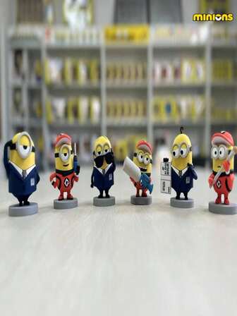 Minions 1 件随机小黄人神偷奶爸 4 收藏版玩偶、电影人物模型、汽车装饰