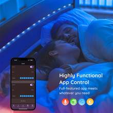 NBBUFF Luzes de Tira LED RGB para Decoração de Quarto (3ft-100ft), com Controle Remoto de 44 Teclas e Controle por APP, Pode Ajustar Cor, Brilho e Velocidade, Temporizador, Muito Fácil de Instalar, Luzes LED Sincronizadas com Música para Quarto, Cozinha, Sala de Estar, Decoração de Atmosfera para Festa de Feriado, Decoração de Natal, Decoração de Ano Novo, Luz de Bottom para TV