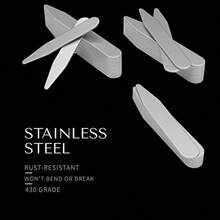 YYC Metal Collar Stays For Men Set Of 40 Dr Shirt Collar Stays For Men 3 Sizes In A Divided Box By Quality Stays - Silver - View 6