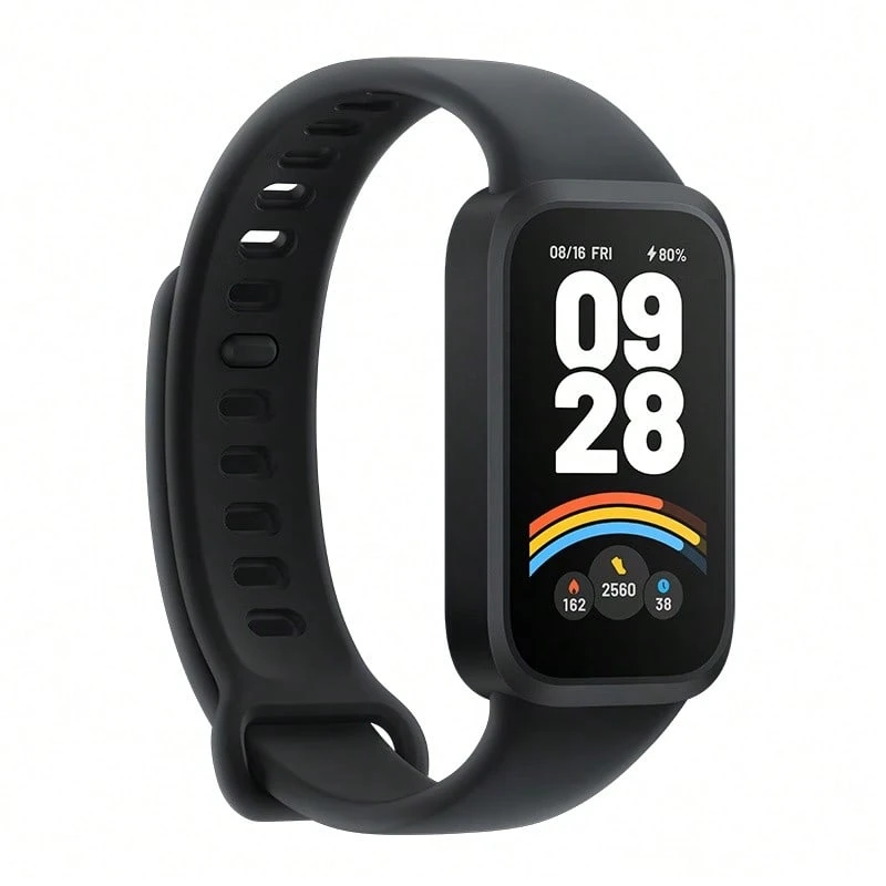 Xiaomi Redmi Band 3 Smart Bracelet, 24/7 Blood Oxygen Monitoring, High Refresh Rate Large Screen, Long Battery Life, Fitness Tracker, Black/Beige - Black - View 1