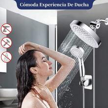 Regaderas Para Baño, Regadera Lluvia Fija+Ducha De Mano, Cabezal De Ducha, Con Manguera 1.5M,3 Modos Ajustable, Aumentar La Presión Del Agua, Ángulo Ajustable,Regadera Alta Presion, Fácil De Instalar - 1 - Ver 5