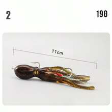 1pc Glow-In-The-Dark Soft Octopus Lure - Realistic 3D Eyes And Lifelike Swimming Action, Real Bait, Suitable For Saltwater And Freshwater Fishing | Perfect For Bass, Trout, Salmon And Predatory Fish | Versatile Use For Deep Sea, Boat, Pier, Shore, Lake And River Fishing | Durable Silicone Material, Highly Attractive Swimming Action, Ideal For Weekend Fishing And Big Catch - Essential Fishing Gear For Anglers - Multicolor - View 4