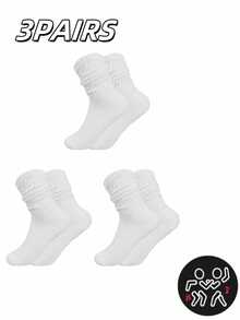 3 Pairs Women's Yoga Pilates Non-Slip Grip Socks, Suitable For Yoga, Barre, Hospital, Barefoot - Multicolor - View 15