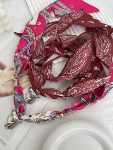 1pc Elegant Western-Style Gold Copper Zirconia Silver Alloy Horse Head Hat Boots Heart Pendant Printed Silk Scarf Necklace For Women Perfect For Parties, Daily Outings, And Music Festivals 18K Gold-Plated Versatile Women's Jewelry Gift For Friends Cowboy Enthusiast Gift