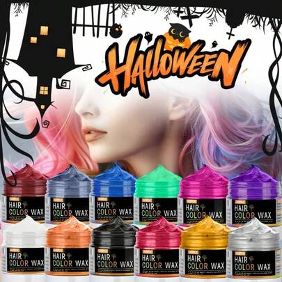  GOIPLE 临时发蜡，持久DIY染发膏，易洗发泥，护肤护发胡须染色造型蜡，适合日常、派对、角色扮演，男女通用（灰色）