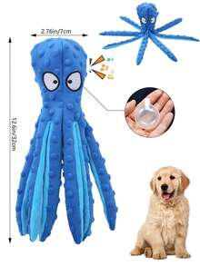 5件套豪华小狗玩具，狗玩具，适合出牙的小狗，小狗咀嚼玩具，带有可爱的吱吱叫的狗玩具，球和更多绳索小狗玩具，适合小型犬浅蓝色，这些玩具是送给宠物主人的理想生日礼物， - 彩色 - 查看 14