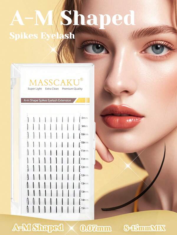 120 قطعة من إطالة الرموش على شكل حرف A-M، طراز C D، طول مختلط 8-15 مم، سمك 0.07 مم، ذيل السمكة الرفيع، عناقيد رموش فردية سهلة التطبيق لصنع رموش ملاك جديدة وطويلة الأمد، جذر مسطح، مصنوعة يدويًا، مروحة مجهزة مسبقًا، حجم روسي فردي، مثالية لحفلات الهالوين والاحتفالات الفخمة