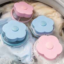 10pcs Flower Shaped Washing Machine Lint Filter - Floating Lint Catcher, No Electricity Needed, Laundry Mesh Bag, Durable Material, Easy To Use, Suitable For Household Laundry, Gentle On Clothes, Removes Pet Hair And Fuzz From Washing Machine Filter