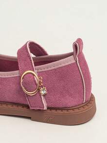 2025 Four Seasons Must-Have Girls' Flat Shoes: Pink Edge With Bow, Soft Suede, Comfortable Without Rubbing Feet, For Easy Wearing, Round Toe, Sweet And Ladylike Style Children's Flat Shoes, Daily Dress And School Commuting Style! - Hồng - Xem 8