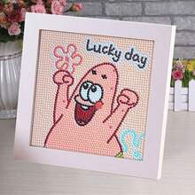 1pc SpongeBob 5D Crystal Diamond Painting DIY Handmade Full Diamond Decoration For Living Room, Featuring SpongeBob / Patrick / Squidward / Mr. Krabs Design. Diamond Art Kit, Scratch Art, Crafts For Kids, Halloween Crafts, Girls Gifts/Kids Gifts. Best Choice For Halloween Party And Christmas Gifts. - Multicolor - View 10