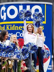 2pcs/Set Blue & Silver Pom Poms - High Index Plastic, Suitable For Dancing, Dance Accessories, Gymnastics, Sports Events And Festivals, Team Spirit Sports Cheering