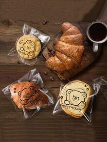 100 Túi đựng bánh mì nướng hình gấu hoạt hình, Túi đựng bánh quy tự dán, Chất liệu OPP, Bao bì đựng đồ làm bánh, Túi đựng đồ ăn nhẹ, Túi đựng bánh mì, Túi trong suốt giữ tươi, Túi đựng kẹo tiệc, Hoàn hảo để làm quà tặng ngày lễ tình nhân, Làm bánh tại nhà cho năm mới, Lễ kỷ niệm ngày lễ, Bao bì đựng món tráng miệng, Đồ dùng cho quán cà phê, Bảo quản bữa sáng - Trong sáng - Xem 7