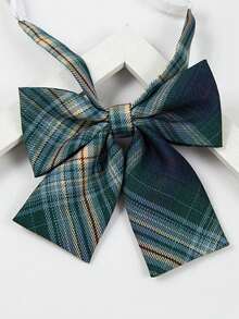 1 Stück modischer JK Kragen karierter Streifen Fliege; Damen Fliege japanischer Campus Internet-Star flacher Kragen Fliege geeignet für Männer und Frauen für Feiertage, täglichen Gebrauch, exquisites Halloween, Weihnachts-, Erntedank-Geschenk, Geburtstagsgeschenk