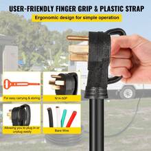 40Ft 50Amp Generator Extension Cord 6 Gauge STW 6/3+8/1 Generator Cord Generator Power Cord N14-50P To Bare Wire Cut Wire Cord Extension Power Cord RV Motor Home Generator Portable - Default - View 5
