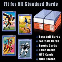 YC 400 Card Sleeves Top Loads For Cards3"X4"Baseball Card Protectors Toploaders Hard Plastic For Trading Game Sports Football Cards 200 Hard Protectors + 200 Soft Sleeves Fashion - 藍色 - 查看 5