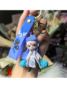 Creative Popular Nezha Havoc In Heaven Keychain, Ao Bing & Taiyi Zhenren Pendant Decoration, Car Bag Hanging Ornament