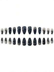 Christmas Nails, 24 Pieces Per Set Almond-Shaped Christmas Pink-White French Tips Adorable Gingerbread Man, Candy Cane, Christmas Tree And Holly Berry Designs Press-On Short Nails Suitable For Sassy Girls, Office Ladies, Parties, Dates And Everyday Wear Perfect For Festive Occasions - Nhiều màu 4 - Xem 4
