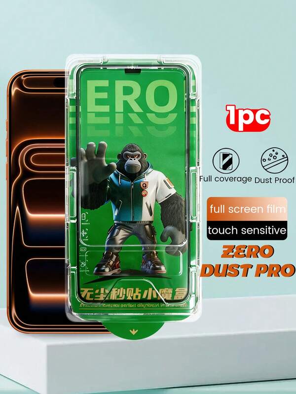 Caixa Mágica Instantânea Antipoeira Pequena para iPhone 17/17pro/17promax/17air/16/16plus, Toque Sensível, À Prova de Poeira, Anti-Queda, Dureza 9H, Suave, Cobertura Total