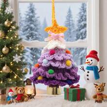 Christmas Decorations For Home, Christmas Tree Car Ornament Hand-Crocheted Wool Christmas Tree Decoration Christmas Decorations Home Decor
