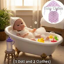 Bettie Doll head 1 and 4 13英寸手工3D彩绘全身硅胶新生女婴重生娃娃 - 逼真可洗澡，是儿童圣诞节或生日的理想礼物（解剖结构精确） - Silicone Doll - 查看 1