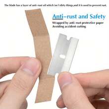 100pc,Stainless Steel Double-Sided Blade - Sharp And Durable, Glides Smoothly, Platinum-Coated For Precision And Comfort, Delivers Efficient Shaving, Water-Washable And Rust-Resistant. Suitable For All Razor Models And As A Replacement For Utility Scrapers. Ideal For Beard, Moustache And Hair Removal For Skincare, Or For Cleaning Stubborn Stains. Exquisite And Practical, It Makes The Perfect Gift For Gentlemen!