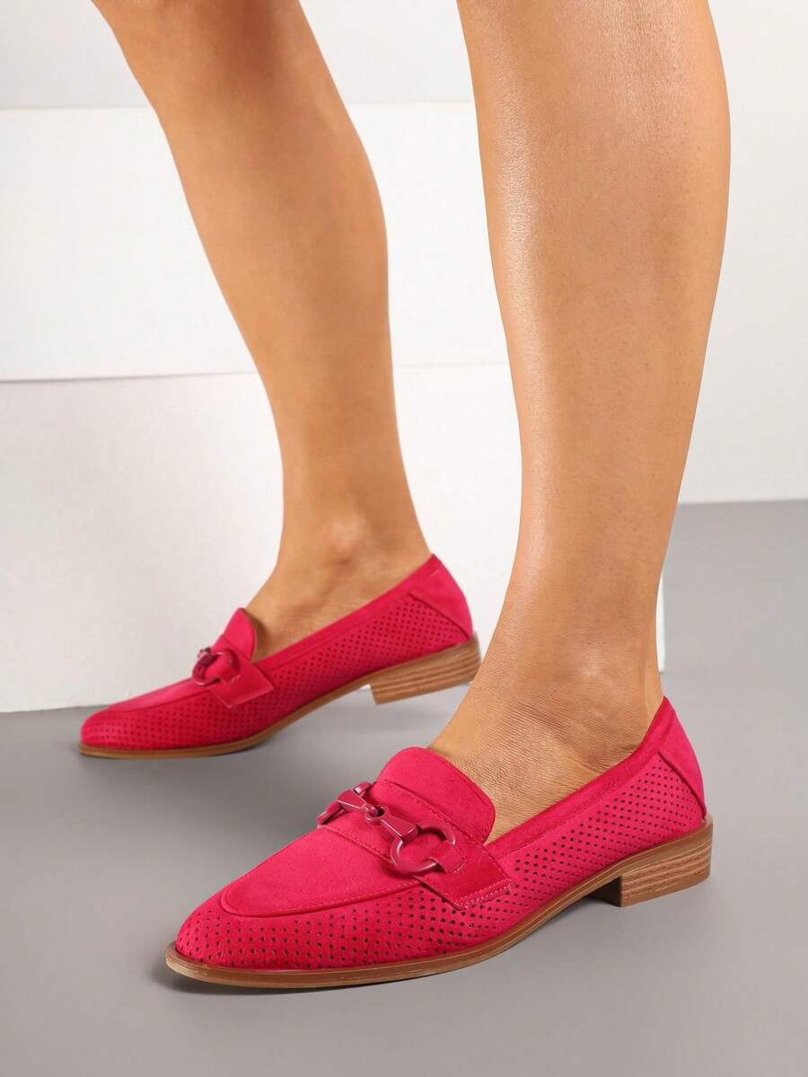 Mocasines de piel con suela interior - Morado Violeta - Ver 1