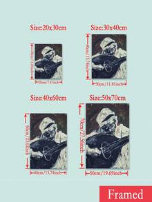 抽象复古帆布墙面装饰挂画、塔拉尔·玛达海报、墙面艺术、家庭客厅办公室装饰、无框、家居装饰材料 - 彩色 - 查看 11